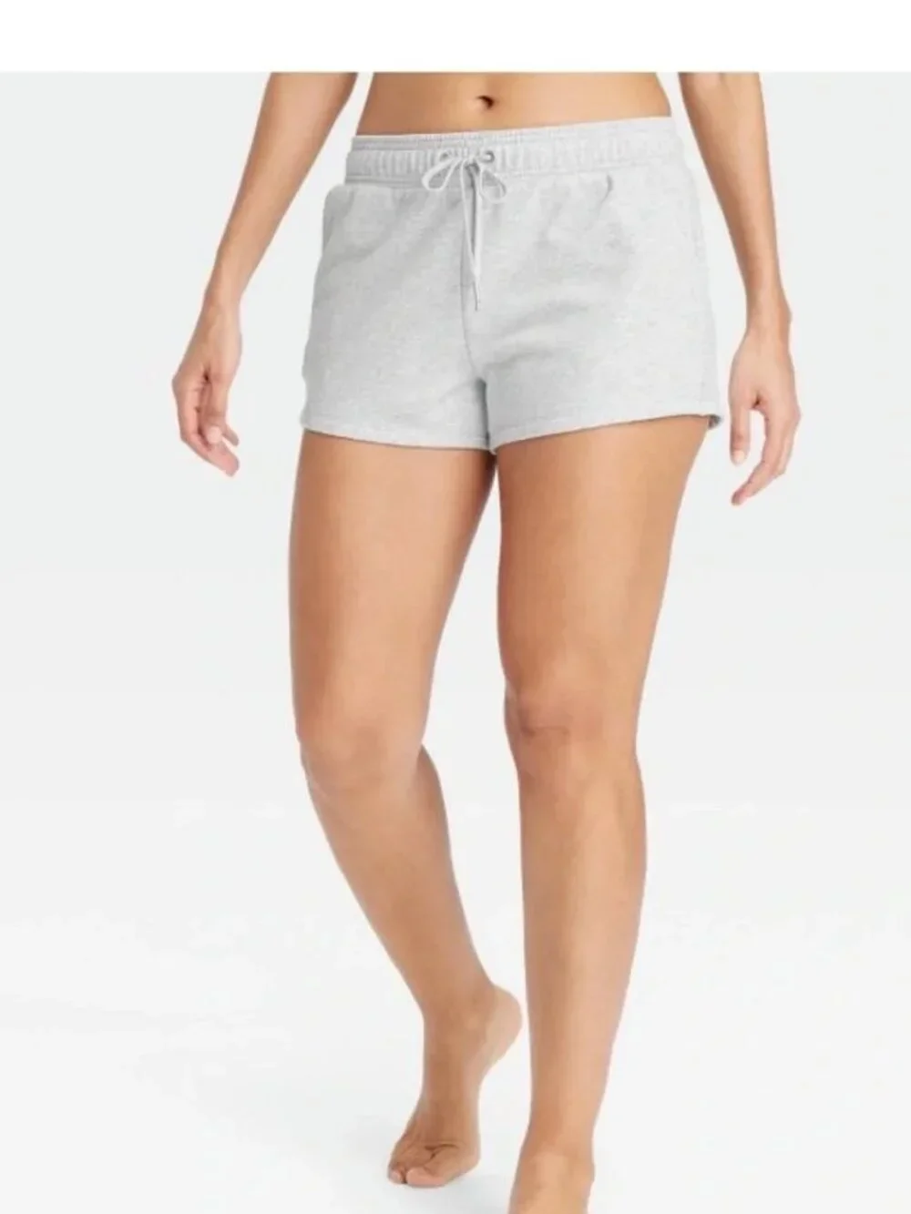 Women's Fleece Lounge Sweatshorts - Auden Heather Grey Shorts M